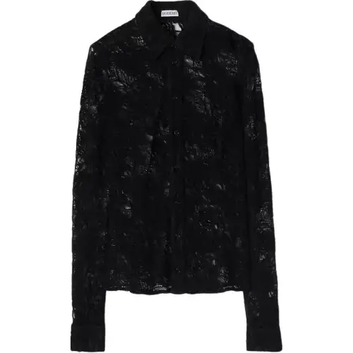 Burberry Shirts Women's Black Lapel Moderate Other