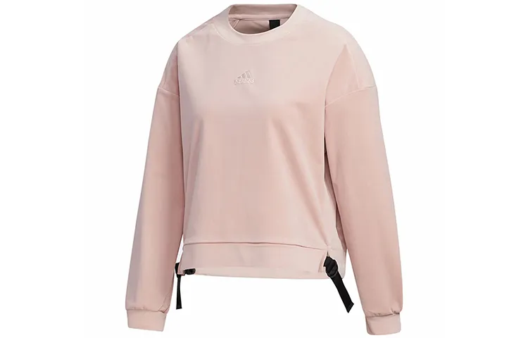 Adidas Sweatshirts Women's Vibrant Pink Crew Neck Moderate Regular