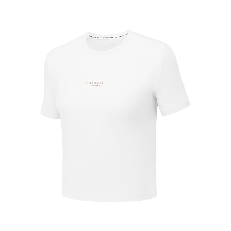 Skechers GODRI Quick Dry T Shirts Women’s Bright White