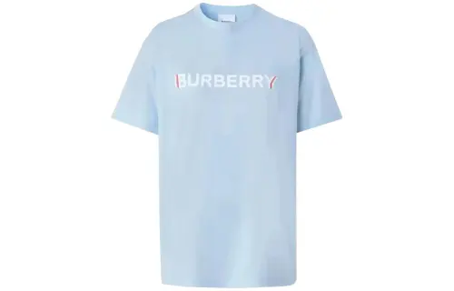 Burberry SS22 Women's Logo Crewneck Short-Sleeve T-Shirt 'Light Blue'