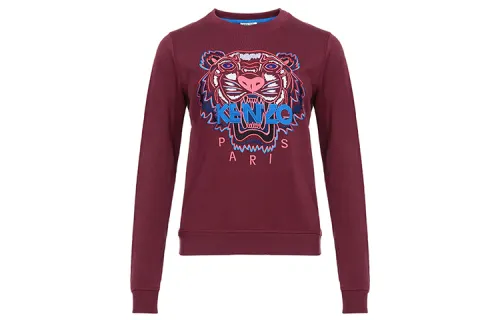 KENZO Sweatshirts Women's Burgundy Crew Neck Moderate Regular