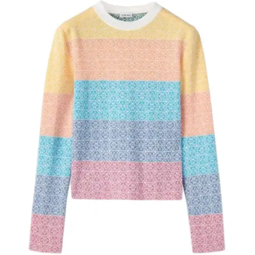 LOEWE Anagram Jacquard Sweater 'Multicolor/Ecru'