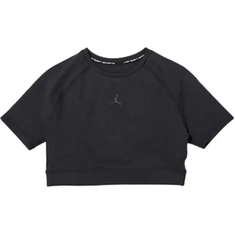 Jordan T Shirts Women's Black Crew Neck Moderate