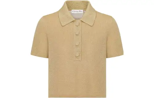 DIOR Quarterly New Products Polo Shirts Women's Umber Polo Collar Moderate Straight Fit