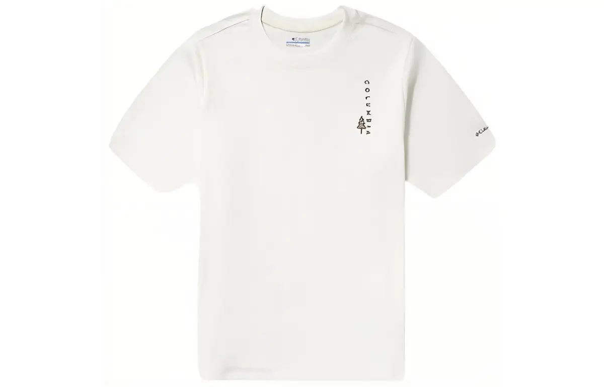 Columbia T-Shirts Women's White Crew Neck Moderate Straight Fit