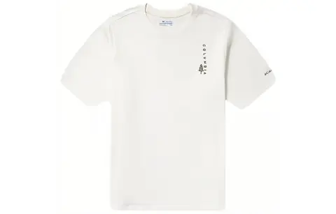Columbia T-Shirts Women's White Crew Neck Moderate Straight Fit