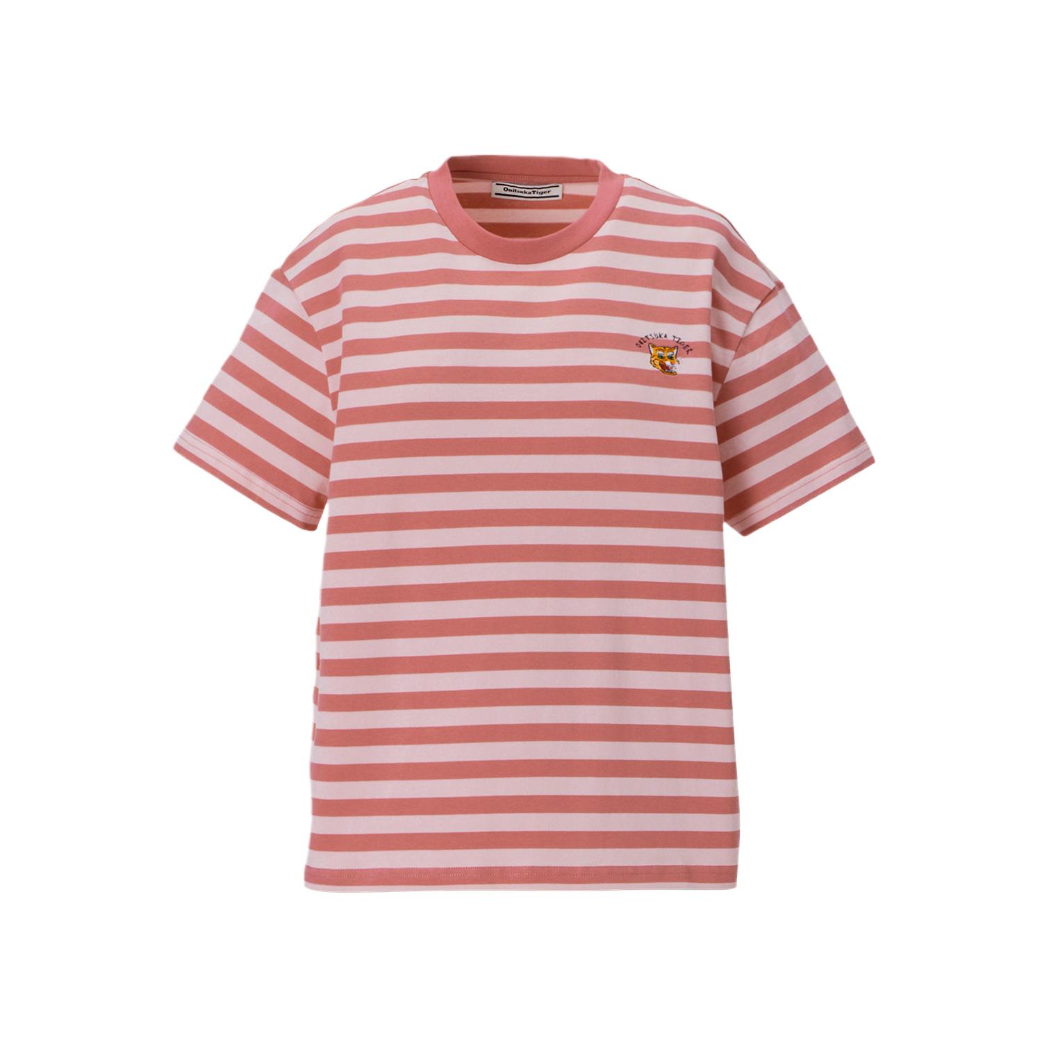 Женская футболка Onitsuka Tiger Stripe Tee (розовая)