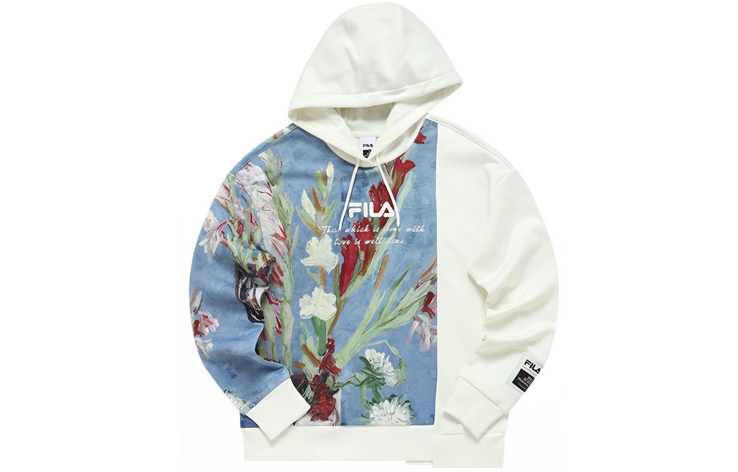 Женское худи Fila FILA x van gogh museum logo (бело-синее)