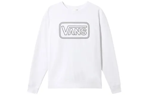 Vans Sweatshirts Women's White Crew Neck Moderate Regular