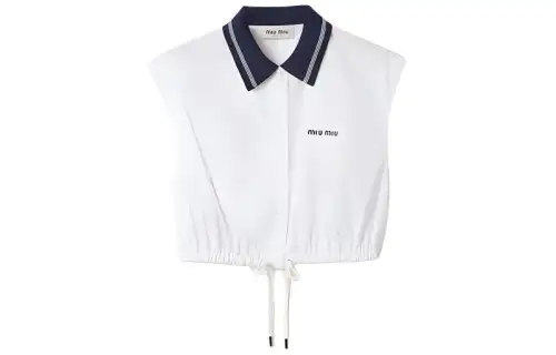 MIU MIU Shirts Women's White Lapel Moderate Shirt