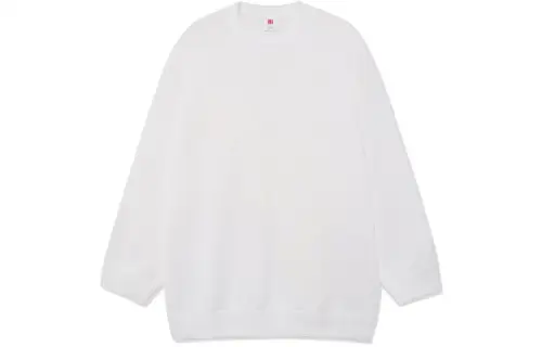 Li Ning Knitwear Women's White Crew Neck Moderate A Line