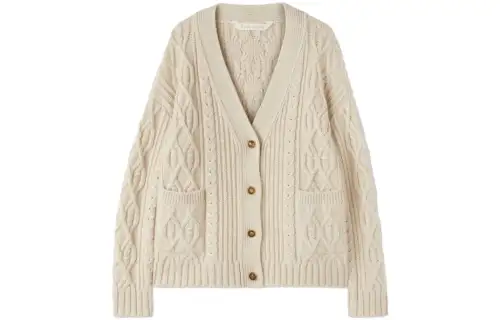 PALM ANGELS Fisherman's knit Button up Cardigan