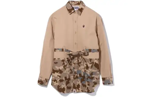 A BATHING APE Shirts Women's Square Collar Moderate Straight Fit