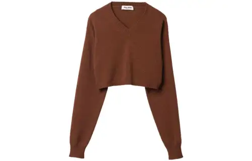 MIU MIU Sweater Women's Red Brown