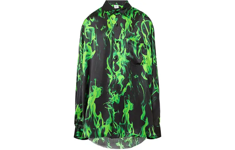 Vetements Shirts Women's Green Lapel Moderate Other