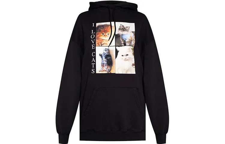 Balenciaga I Love Cats Hoodie 'Black'