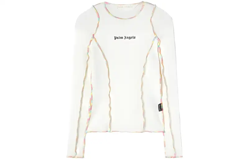 PALM ANGELS T Shirts Women's White Crew Neck Moderate Straight Fit