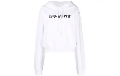 OFF-WHITE rhinestone-embellished logo hoodie