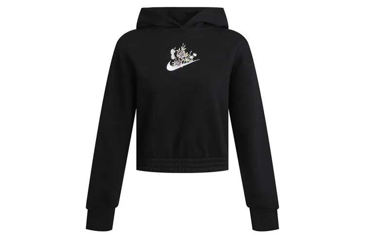 Nike Sweatshirts Women's Black Hooded Moderate Regular