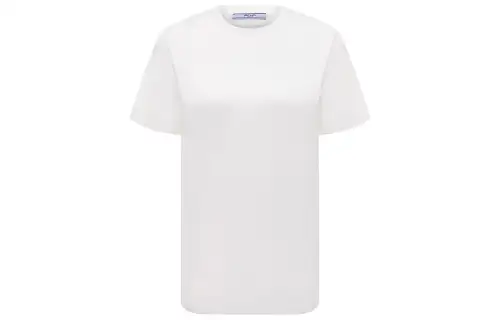 PRADA T Shirts Women's White Crew Neck Thin Straight Fit
