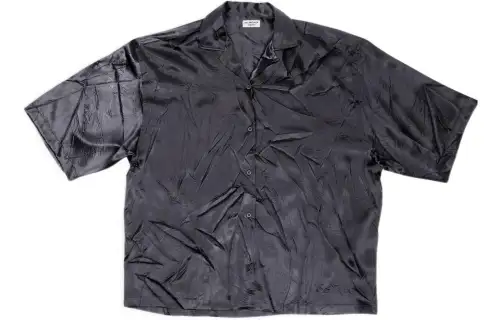 Balenciaga Shirts Women's Black Cuban Collar Moderate