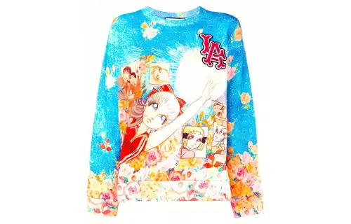 GUCCI Sweatshirts Women's Blue Crew Neck Moderate Regular