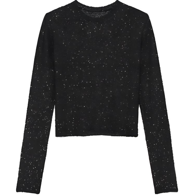 SAINT LAURENT Sweaters Women's Black Crew Neck Moderate Other