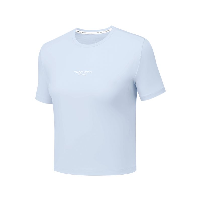 Skechers GODRI SS25 T Shirt Women’s Xenon Gas Blue/0356