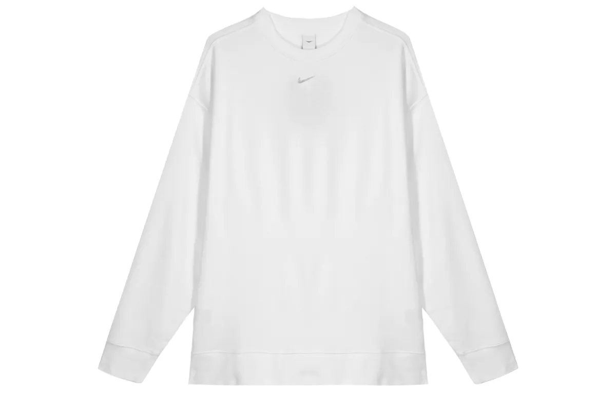 Nike Sweatshirts Women's White Crew Neck Moderate Regular