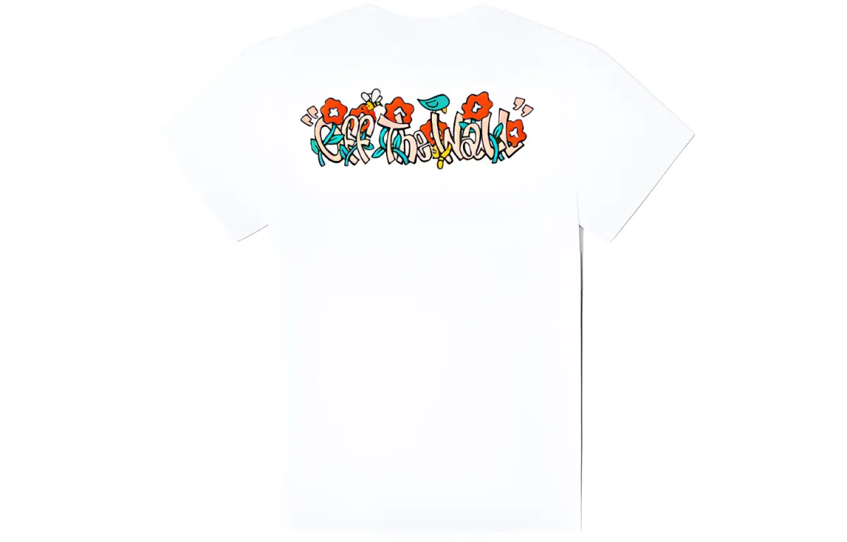 Vans T-Shirts Women's White Crew Neck Moderate Straight Fit