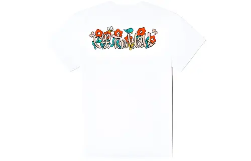 Vans T Shirts Women's White Crew Neck Moderate Straight Fit