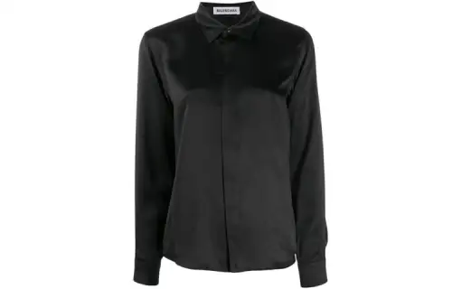 Balenciaga Shirts Women's Black Square Collar Moderate Other
