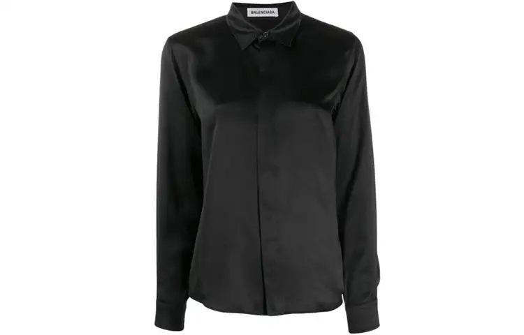 Balenciaga Shirts Women's Black Square Collar Moderate Other