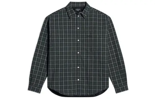 Balenciaga Shirts Women's Green Lapel Moderate Shirt