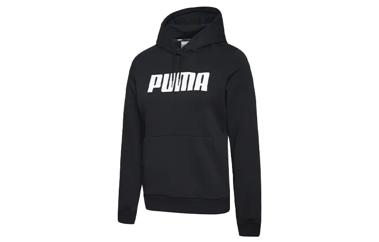 PUMA Sweatshirts Women's Black Hooded Moderate Regular