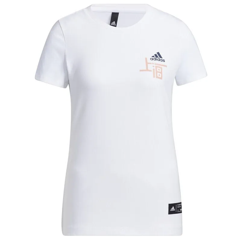 Adidas T-Shirts Women's White Crew Neck Thin Other