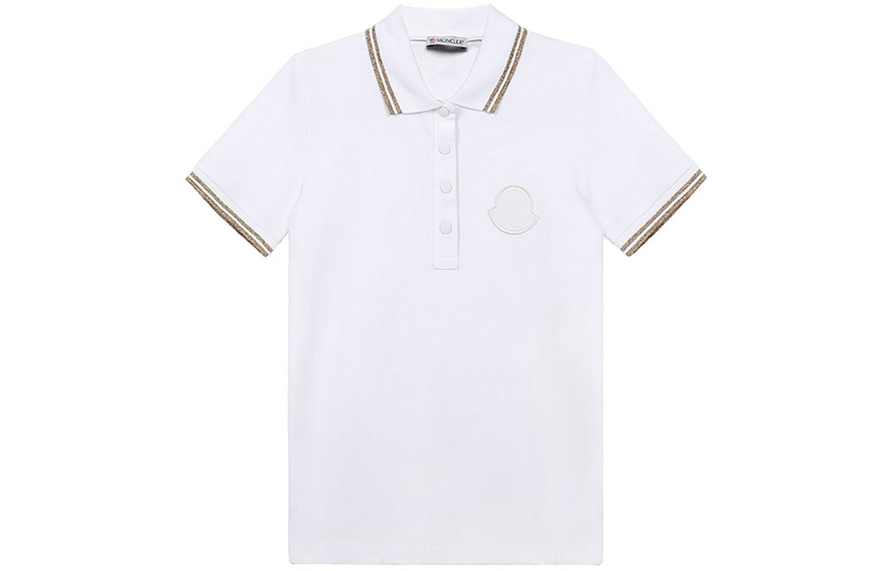 Женское поло Moncler (белое)