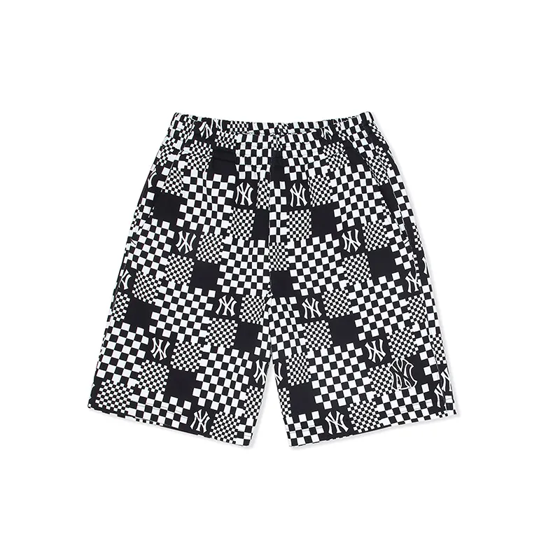 MLB Checkerboard New York Yankees Casual Shorts Unisex Charcoal Gray