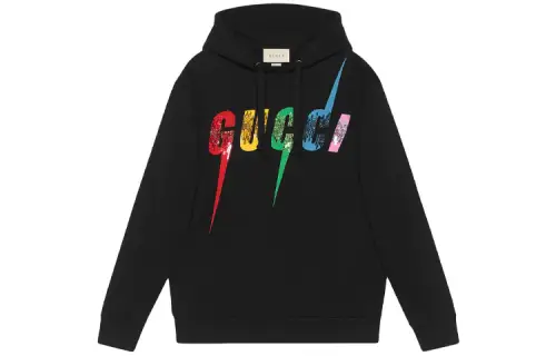GUCCI Sweatshirts Women's Black Hooded Moderate Regular