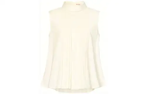 UNIQLO X Marni Women's Tuck Blouse Off White