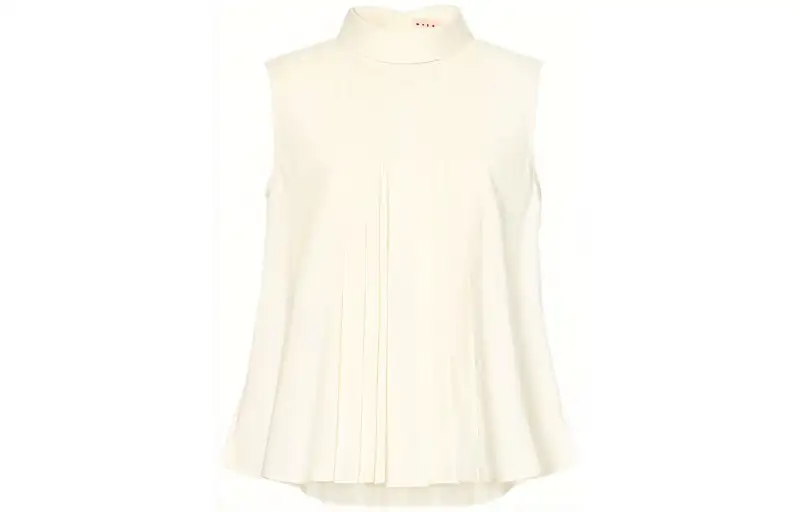 UNIQLO X Marni Women's Tuck Blouse Off White