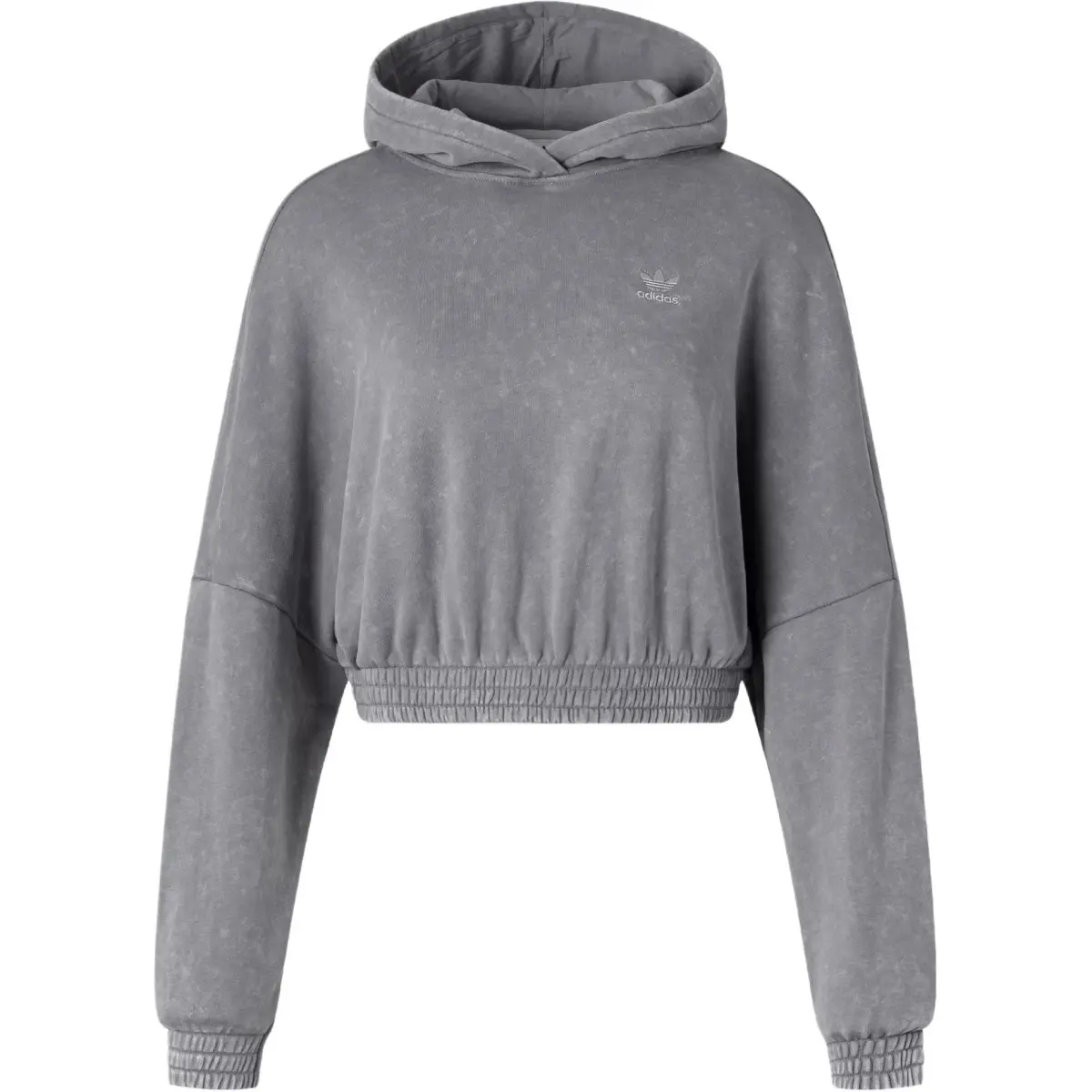 Adidas Originals CROP HOODIE ACID WASH Sweatshirt Women's Gray
