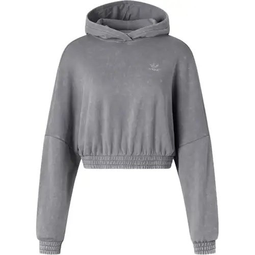 Adidas Originals CROP HOODIE ACID WASH Sweatshirt Women's Gray