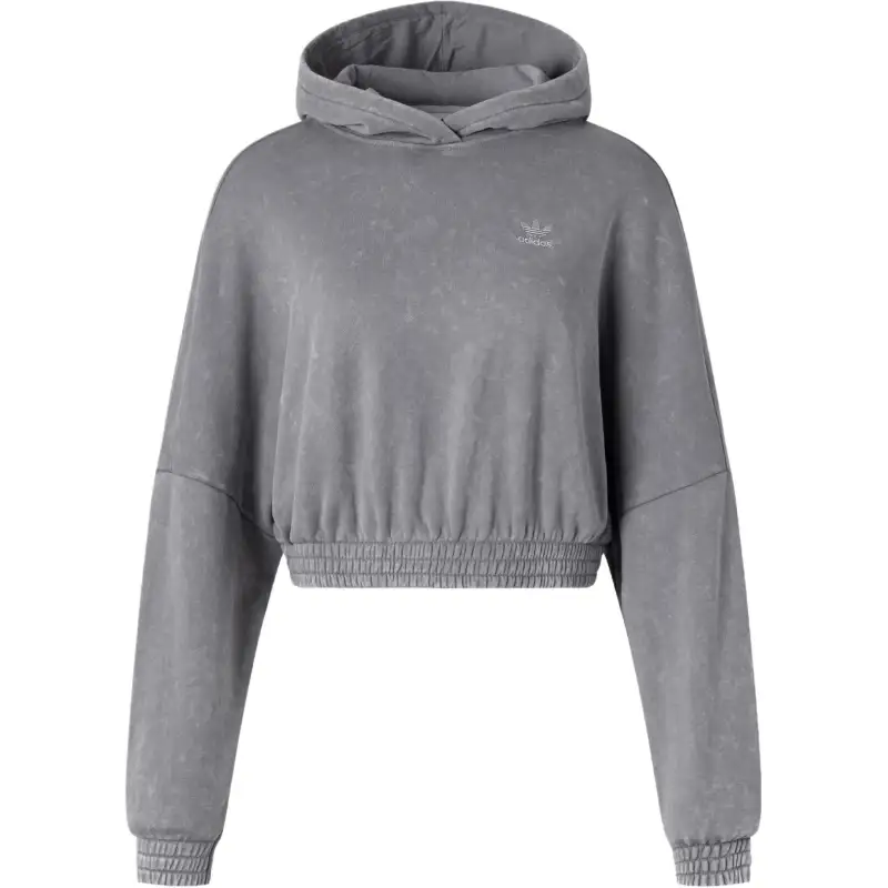 Adidas Originals CROP HOODIE ACID WASH Sweatshirt Women's Gray