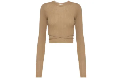 MIU MIU SS21 Knitwear Women's Camel Brown