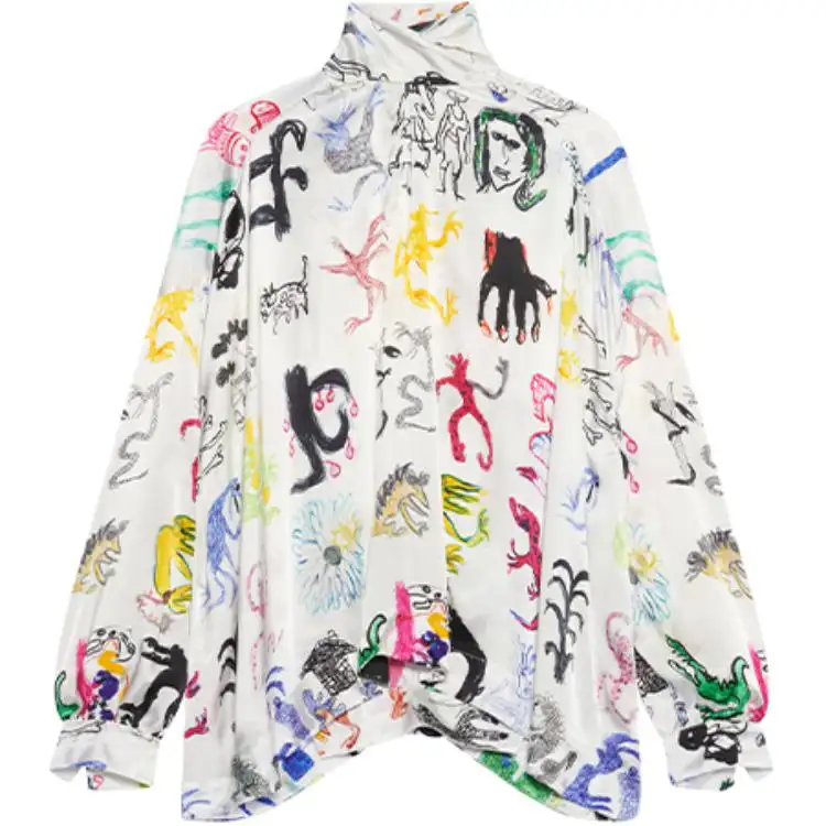 Balenciaga Shirt Regular Fit Women's Multicolor