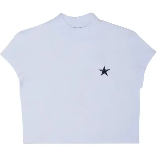 Converse T Shirts Women's White Crew Neck Straight Fit