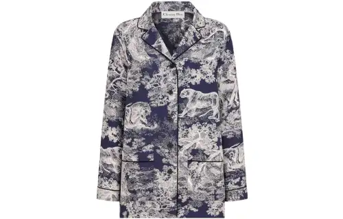 DIOR Quarterly New Products Shirts Women's Blue Suit Collar Moderate