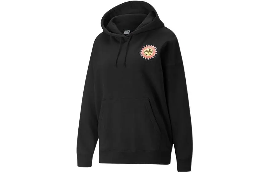PUMA Downtown Sweatshirts Women's Black Hooded Moderate Regular