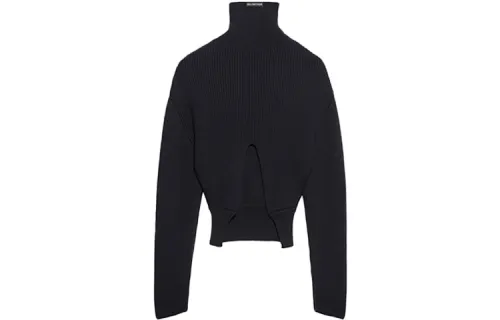Balenciaga Assymetrical Turtleneck Sweater 'Navy'